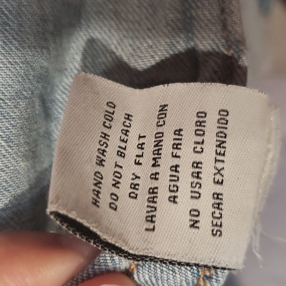 𝅺easel Distressed Denim Jacket NWT - Picture 11 of 13